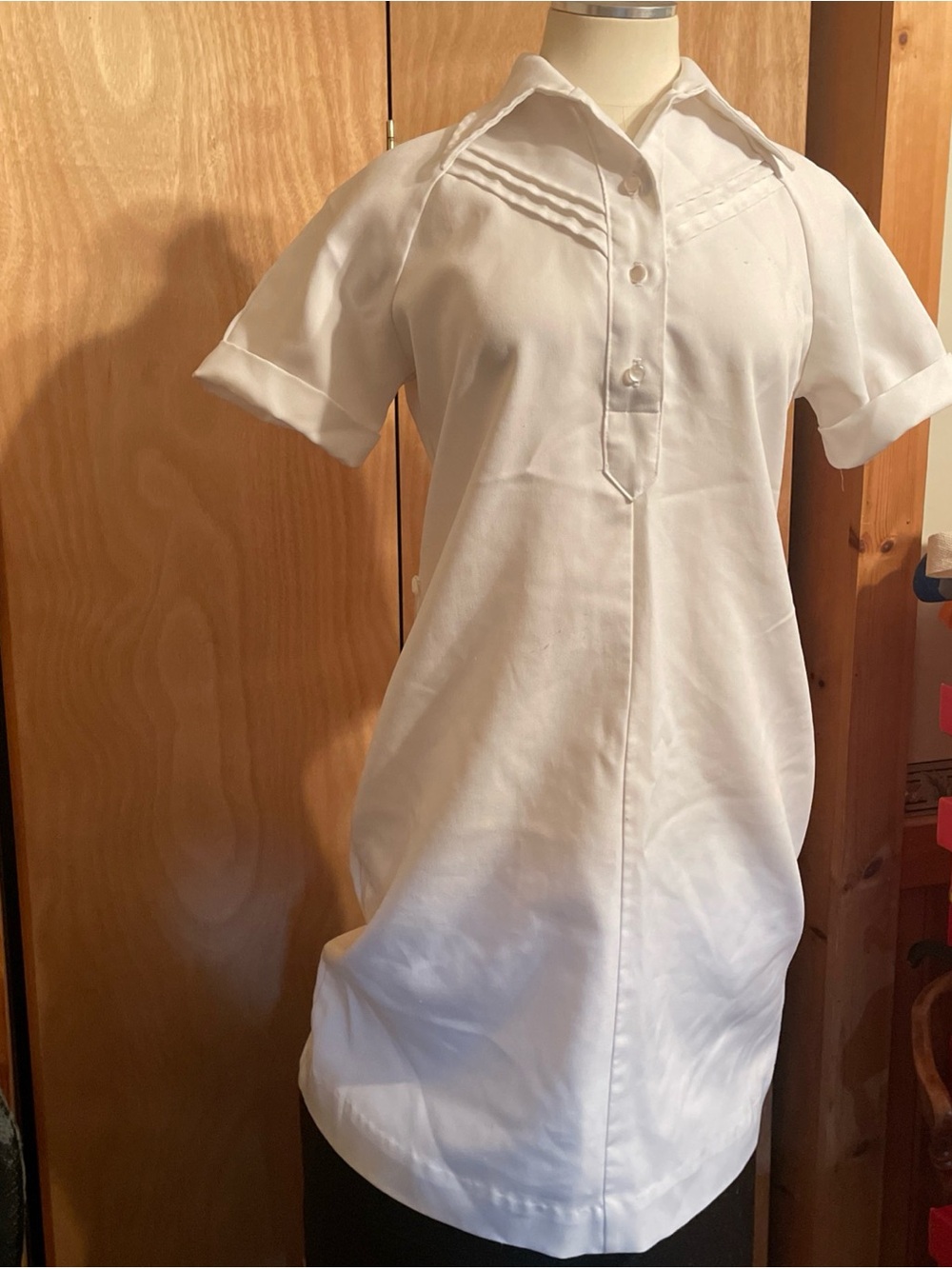 Vintage Puritan Nurses uniform white collared dress  OR Halloween Costume